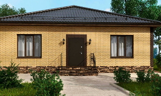 Проекты одноэтажных домов из кирпича | Строй-Кзр - Кизляр от 3560 рублей