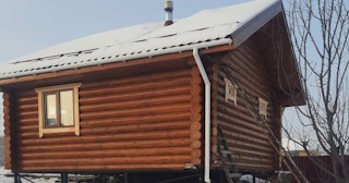 Баня из оцилиндрованного бревна под ключ в Кизляре - от 132210 рублей